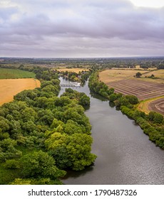 Aerial View Of The River Thames, UK