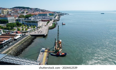 Aerial View From Riverside View From Cais Do Sodré,Lisbon