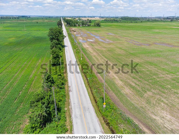 An aerial view of a road
network