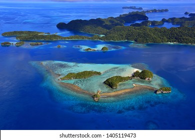 Aerial View Of Rock Islands (Palau, Micronesia)