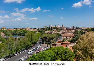 Aerial View Of Rome From Aventine Hill.