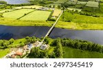 Aerial view of Rosscor Bridge in Enniskillen, Northern Ireland