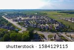 Aerial view of Rotary Park in St. Catharines, Ontario, Canada.