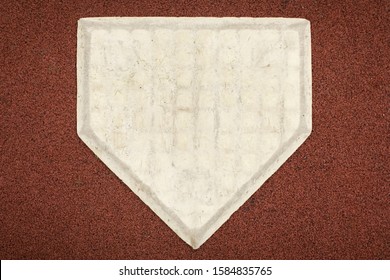 Aerial View Of Rubber Home Plate On Turf