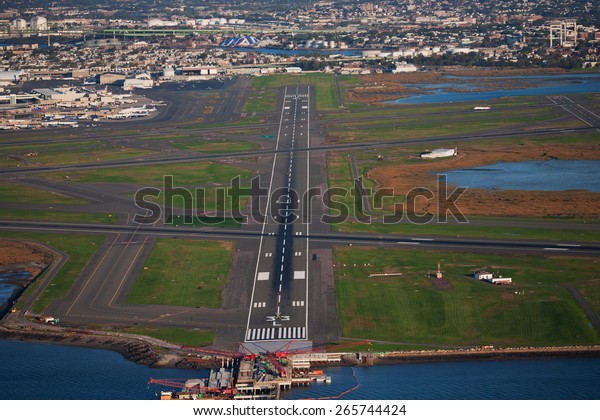 Aerial View Runway Logan International Airport 265744424 Shutterstock   Aerial View Runway Logan International 600w 265744424 