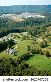 Aerial View Of Rural Nicholas County, West Virginia, USA