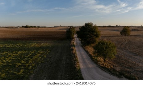 aerial view of a rural road - Powered by Shutterstock