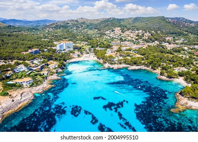 Aerial view with Sa Font de Sa Cala, north Mallorca, Spain - Shutterstock ID 2004995510