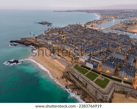 Aerial View Saint Malo Brittany France
