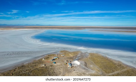 Aerial View Of Salt Flats In The Endorheic Basin