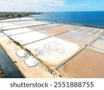 Aerial View of Salt Pans Near Marsala, Sicily