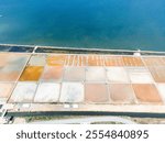 Aerial View of Salt Pans Near Marsala, Sicily