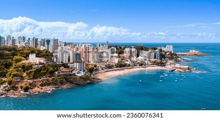Aerial view of Salvador in Bahia - Brazil - Northeast