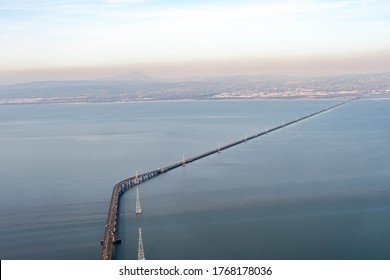 Aerial View Of The San Mateo–Hayward Bridge San Francisco California U.S.A.