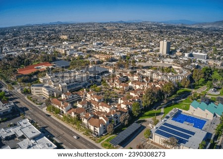Aerial View of the San Diego Suburb of Chula Vista, California