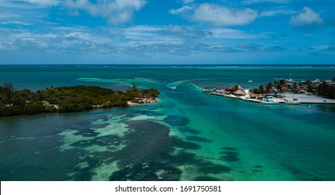 Aerial View Of San Pedro, Belize