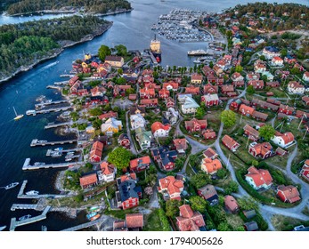 Aerial View Of Sandhamn In Stockholm Archipelago