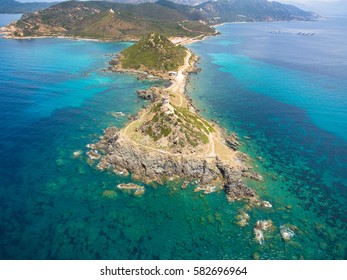 Aerial view of Sanguinaires bloodthirsty Islands in Corsica, France - Shutterstock ID 582696964
