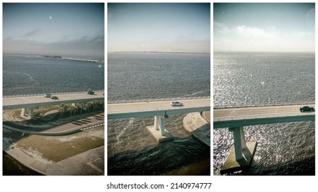 Aerial View Of Sanibel Causeway, Florida.