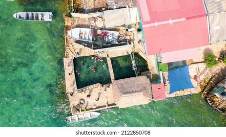 Aerial View Of Santa Cruz Del Islote (Bolívar, Colombia).