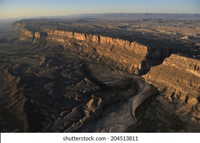 Aerial View Of Santa Elena Canyon On The Rio Grande River, Border Of United States And Mexico. Big Bend National Park, Texas, United States.