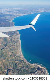 Aerial View Of The Santa Monica Mountains, Los Angeles County Area At California