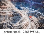 Aerial view of Santa Rita strip copper mine near Silver City, NM