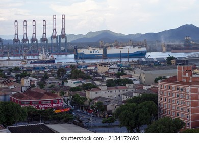 Aerial View Of Santos Port - Santos 02-01-2022