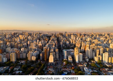 Aerial View Of Sao Paulo City, Brazil