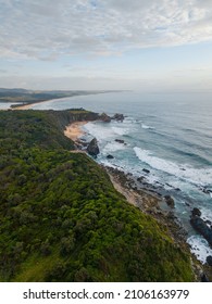 Aerial View Of Sapphire Coast Coastline, NSW, Australia.