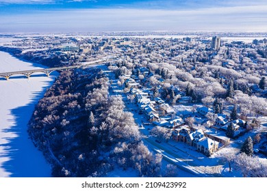 Aerial View Of Saskatoon In Canada