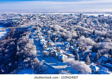 Aerial View Of Saskatoon In Canada