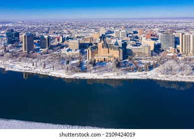 Aerial View Of Saskatoon In Canada