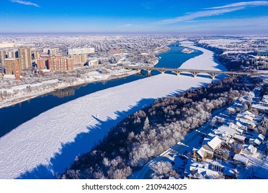 Aerial View Of Saskatoon In Canada