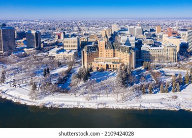 Aerial View Of Saskatoon In Canada