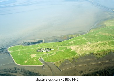 Aerial View From The Schleswig-Holstein Wadden Sea National Park In Germany