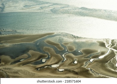 Aerial View From The Schleswig-Holstein Wadden Sea National Park In Germany