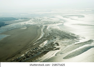 Aerial View From The Schleswig-Holstein Wadden Sea National Park In Germany