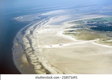 Aerial View From The Schleswig-Holstein Wadden Sea National Park In Germany