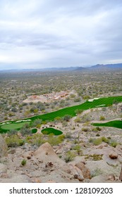 Aerial View Of Scottsdale, Arizona From Pinnacle Peak Mountain