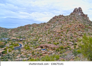 Aerial View Of Scottsdale, Arizona From Pinnacle Peak Mountain