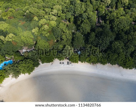 Similar – Luftaufnahme des Meeres und der Berge von Koh Samet