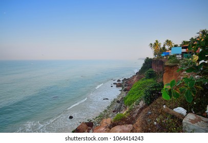 Aerial View Of Sea From Varkala Cliff.