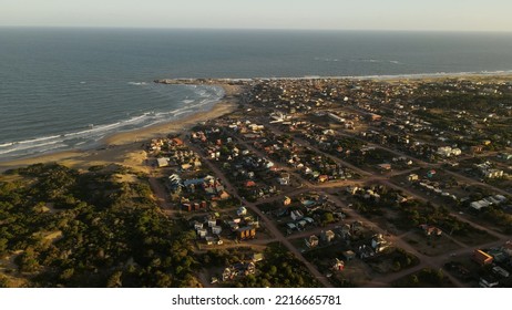 Aerial View Of Seaside Town Punta Del Diablo, Uruguay