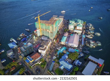 An Aerial View Of Semporna, Sabah, Malaysia. Semporna Is The Capital Of The Semporna District In The Tawau Division Of Sabah, Malaysia