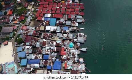 An Aerial View Semporna Town,Sabah,Malaysia. Semporna (Malay: Pekan Semporna) Is The Capital Of The Semporna District In The Tawau Division Of Sabah, Malaysia.