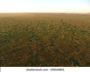 Aerial View Of Serengeti Plains