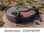 Aerial view of Sev Berd fortress in Gyumri also known as Black Fortress