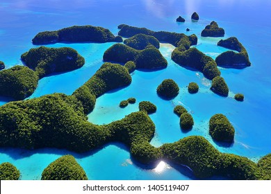 Aerial View Of Seventy Islands (Palau, Micronesia)