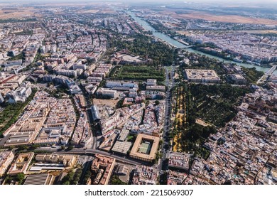 Aerial View Of Seville City, Spain.